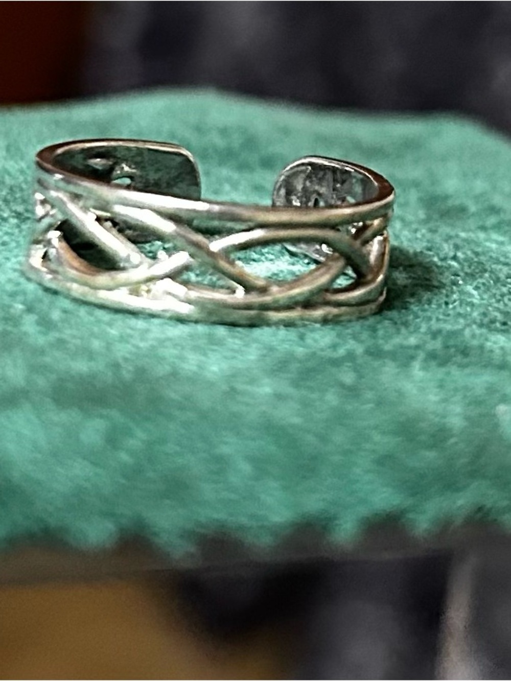 Sterling Silver Open Knot Band Ring - Silver